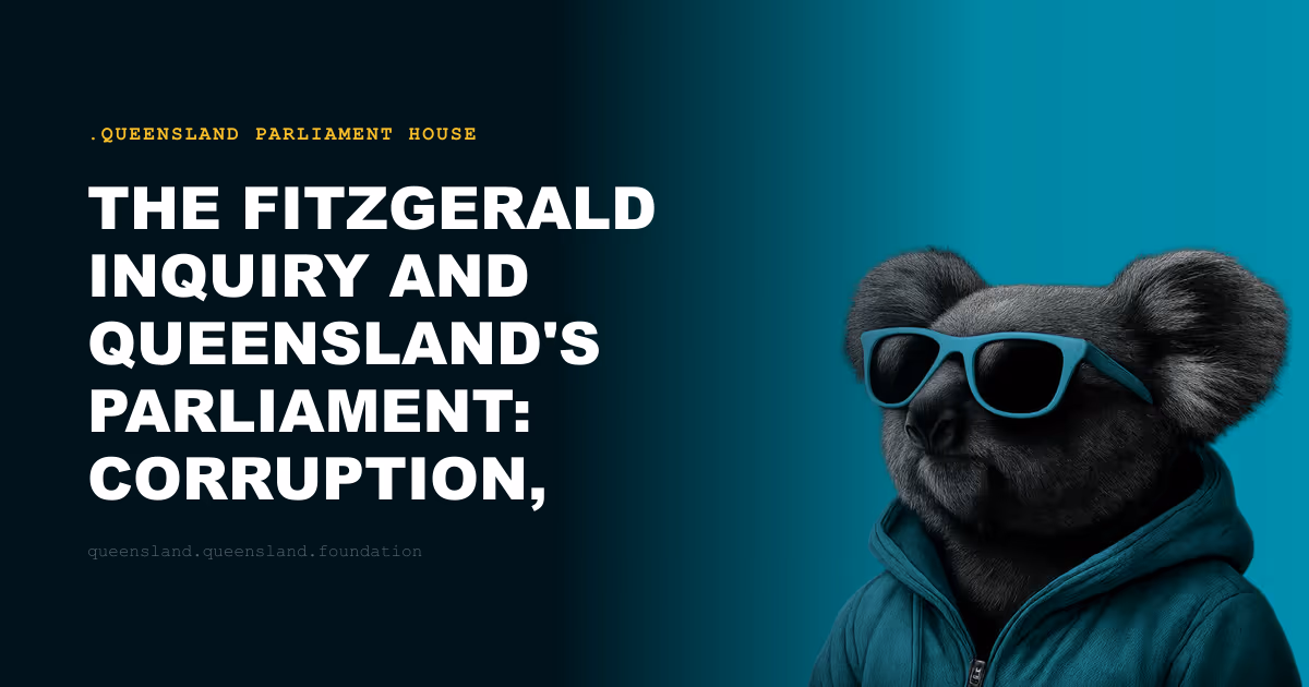 The Fitzgerald Inquiry and Queensland's Parliament: Corruption, Reform and Democratic Renewal