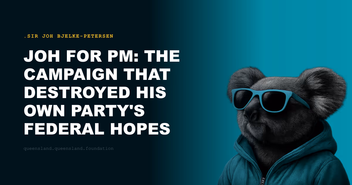 Joh for PM: The Campaign That Destroyed His Own Party's Federal Hopes