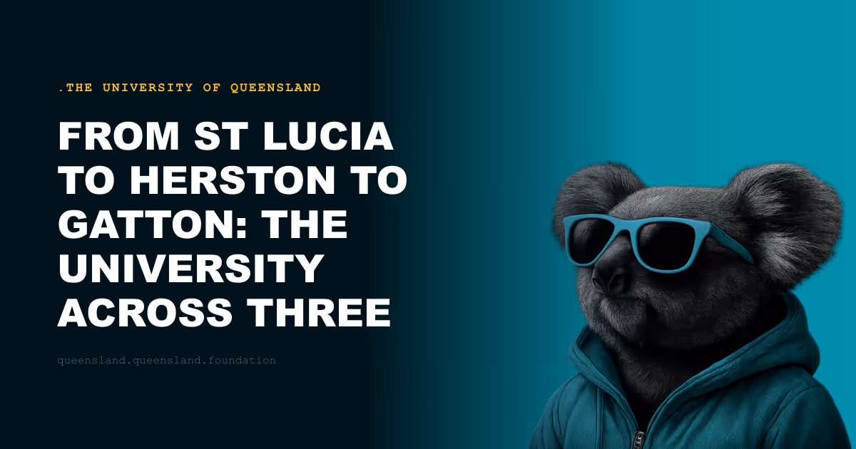 From St Lucia to Herston to Gatton: The University Across Three Campuses